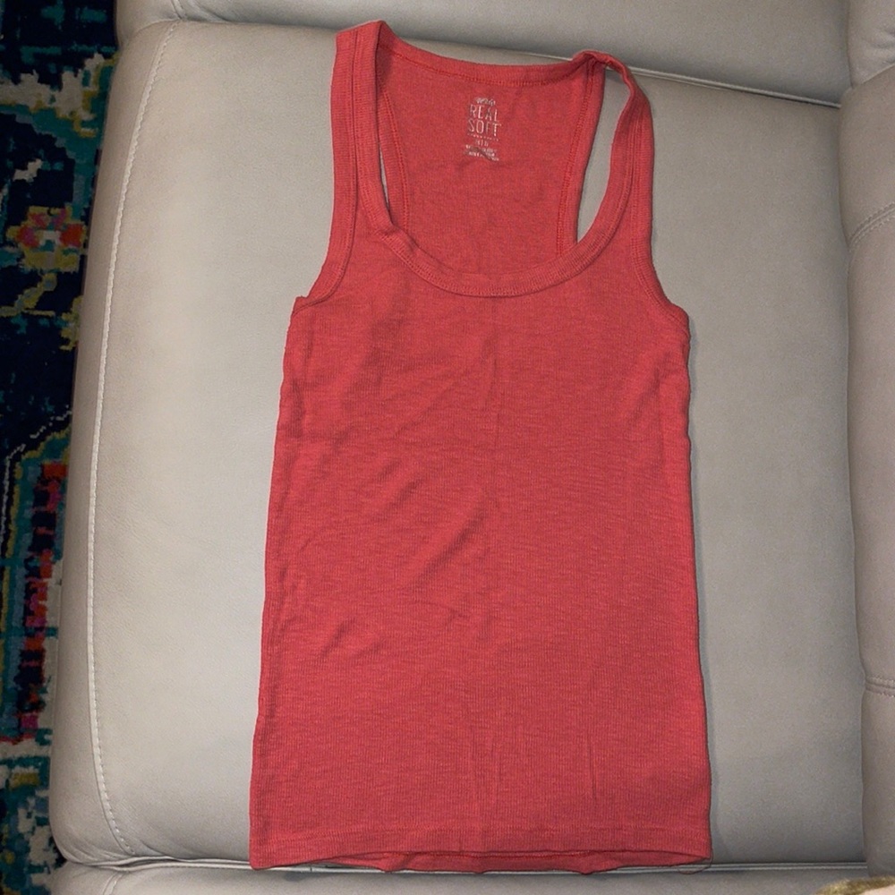 Burnt orange super soft ribbed racerback tank top aerie